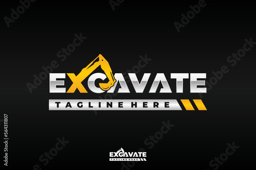 excavator text logo