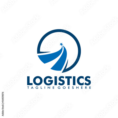 Logistics company vector logo, Delivery service logo