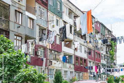 Obraz na płótnie Drying laundry in Batumi w salonie