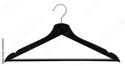 Black clothes hanger cut out photo