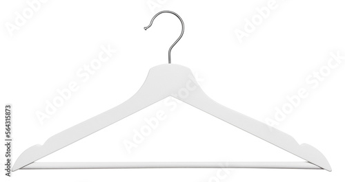 White clothes hanger cut out photo