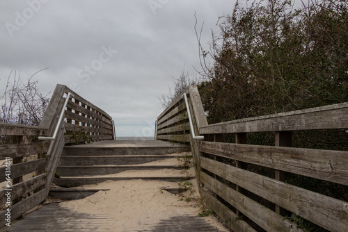 wooden steps to the beach