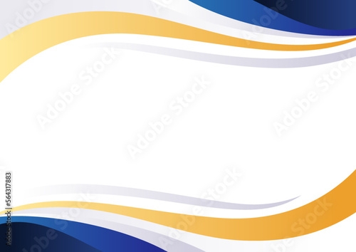 Modern blue and gold shape background