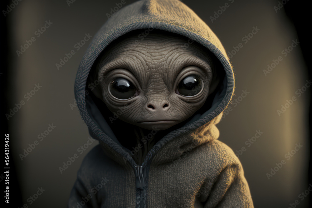 Alien Visitors Concept: Extra terrestrial beings visiting Earth with their spacecraft, generative ai Alien Visitors Concept: Extra terrestrial beings visiting Earth with their spacecraft, generative ai
