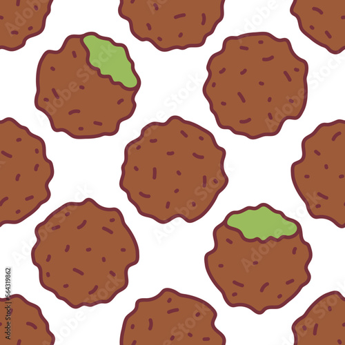 Falafel Restaurant background. Falafel seamless pattern for falafel restaurants, food website, shawarma shops, kebab shop, food blog, food website, food app, restaurant app, restaurant website