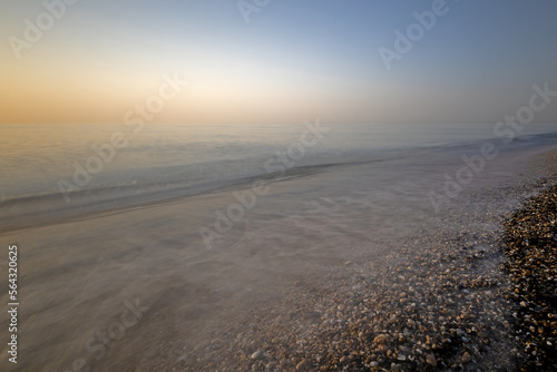 long exposure on the pebble beach