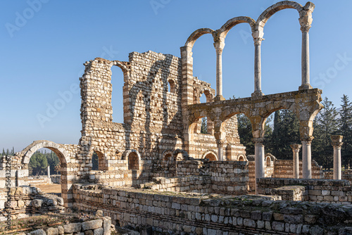 Ruins of ancient city Anjar, Bekaa valley, Lebanon
