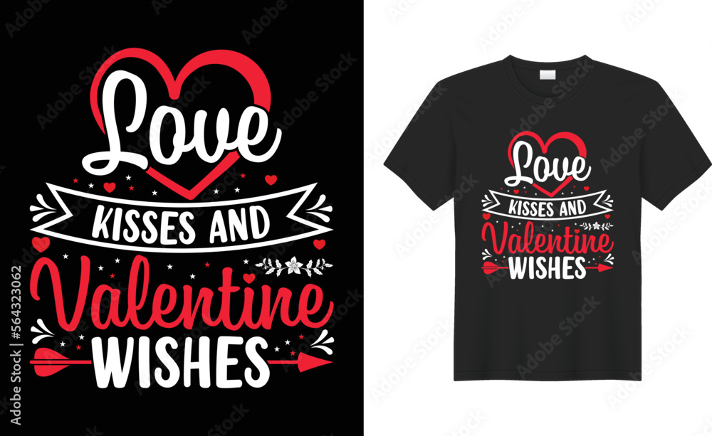 Happy Valentine's Day couple typography t-shirt design vector Template. I Love my mommy Daddy's unique, colorful, calligraphy, stationery, mug, printable black and white t-shirt vector. 