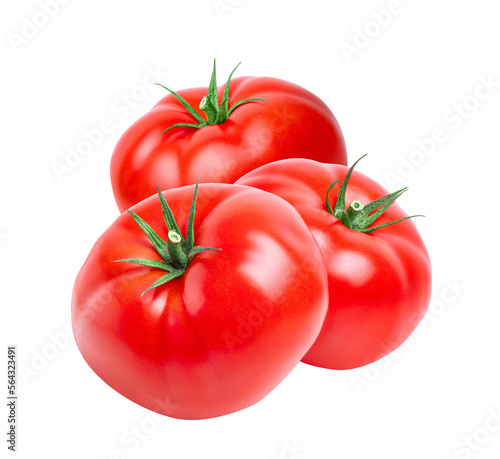 Tomato vegetable isolated on white or transparent background.