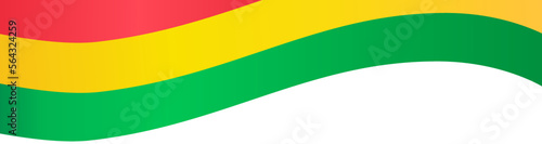 Bolivia flag wave isolated on png or transparent background