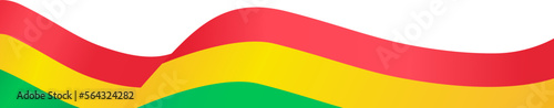 Bolivia flag wave isolated on png or transparent background
