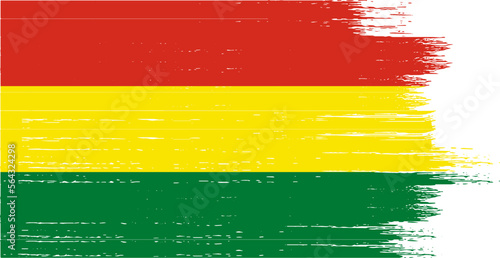 Bolivia flag with brush paint textured isolated  on png or transparent background