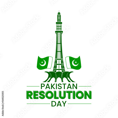 Pakistan Resolution Day vector isolated design