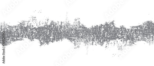 Grey brush stroke background. Gray ink splash on backdrop. Brush background for wallpaper, paint splatter template, dirt banner, watercolor design, dirty texture. Trendy brush background, vector