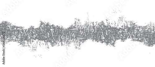 Grey brush stroke background. Gray ink splash on backdrop. Brush background for wallpaper, paint splatter template, dirt banner, watercolor design, dirty texture. Trendy brush background, vector