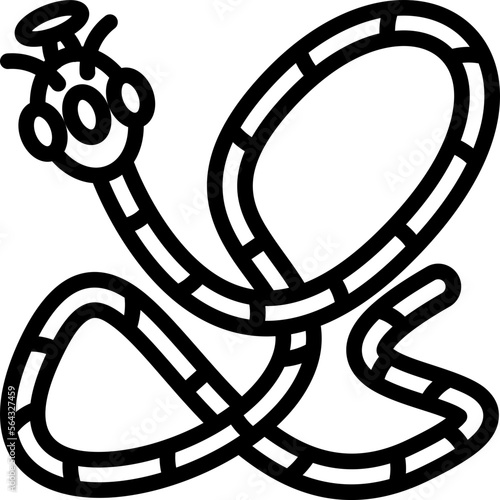 tapeworm line style icon