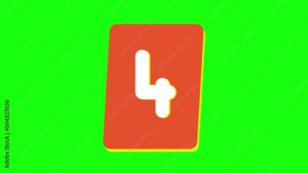 Animation motion of counting numbers in orange with green background. Suitable for children counting animation, etc Animation motion of counting numbers in orange with green background. Suitable for children counting animation, etc