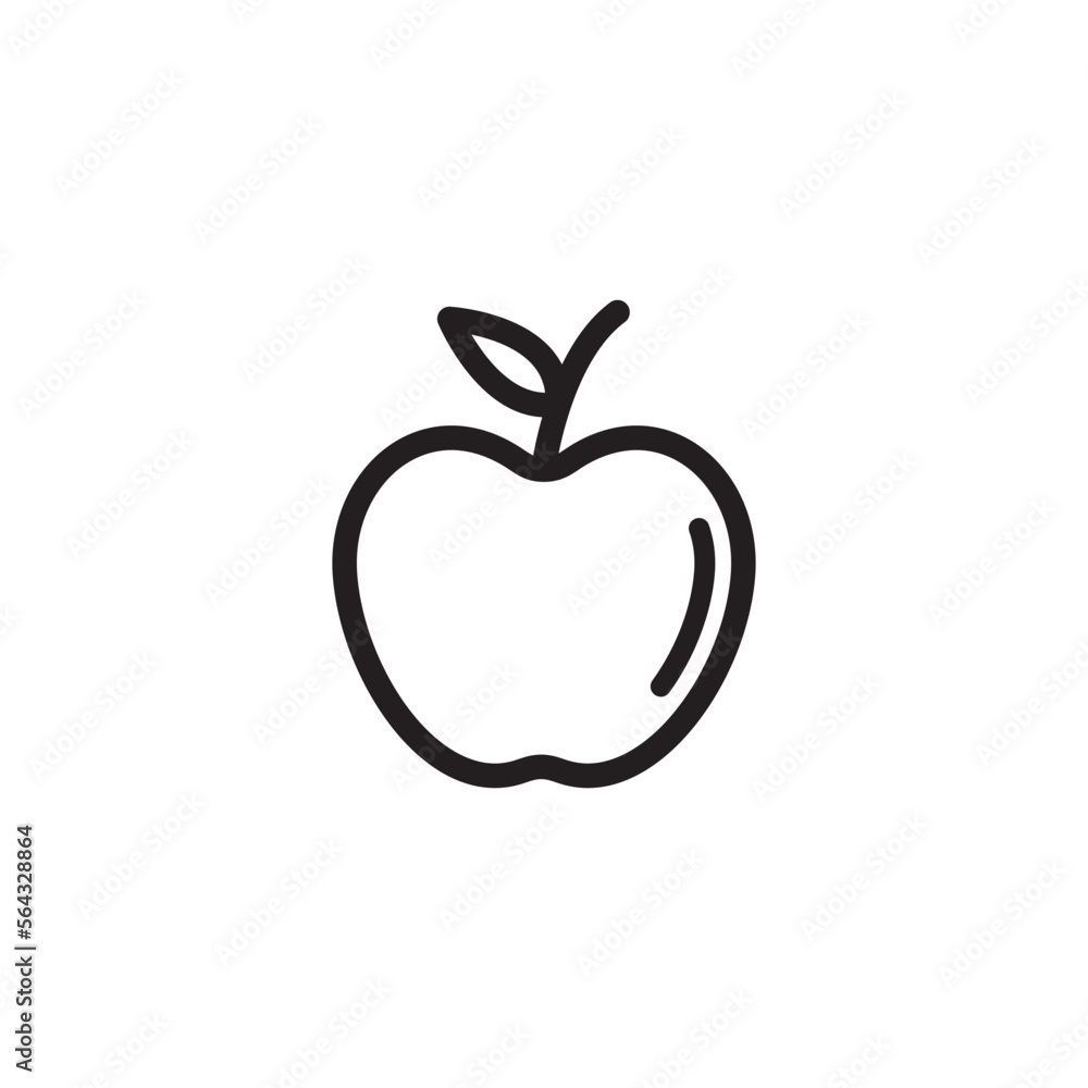 Fruit apple icon vector logo design template Fruit apple icon vector logo design template