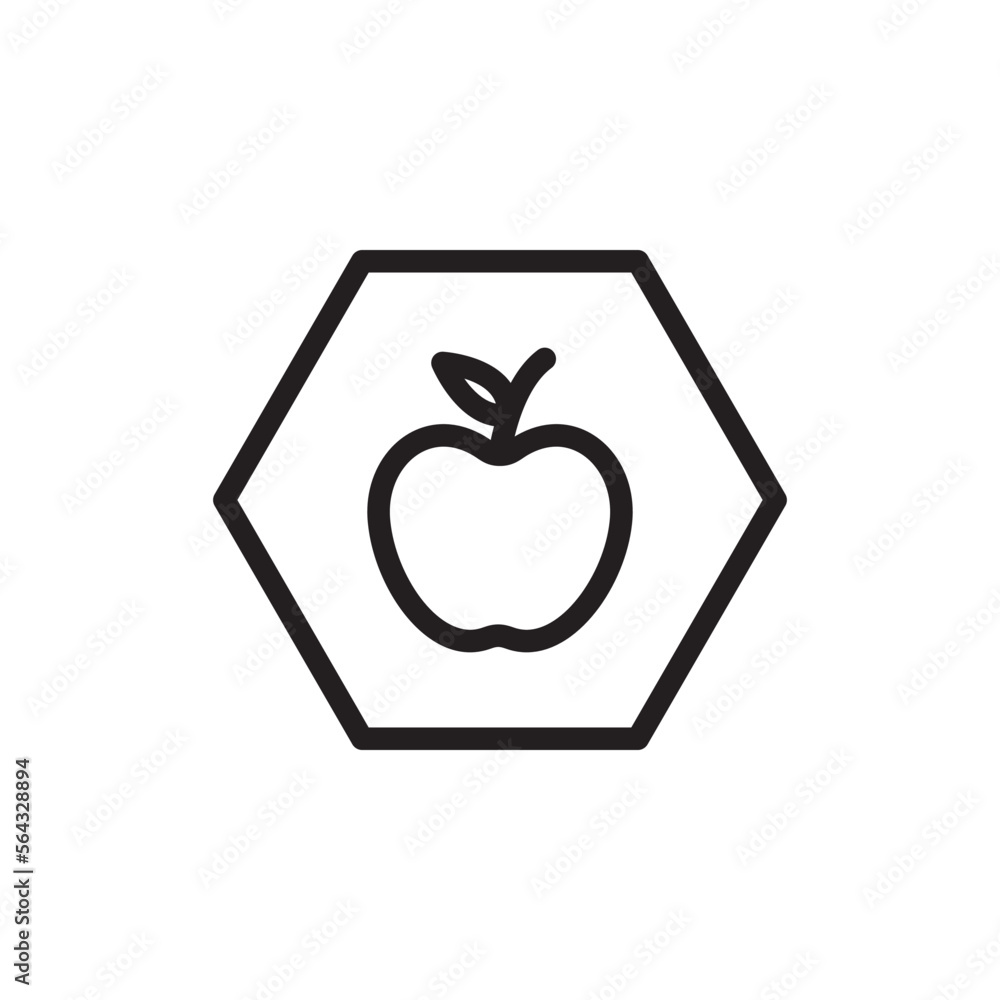 Fruit apple icon vector logo design template Fruit apple icon vector logo design template