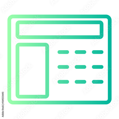 cash withdrawal gradient icon