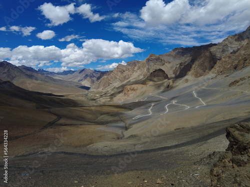 Ladakh, India - August 21st, 2022 : Amazing Landscape of Ladakh in Himalayas