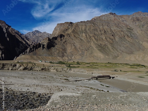 Ladakh, India - August 21st, 2022 : Amazing Landscape of Ladakh in Himalayas