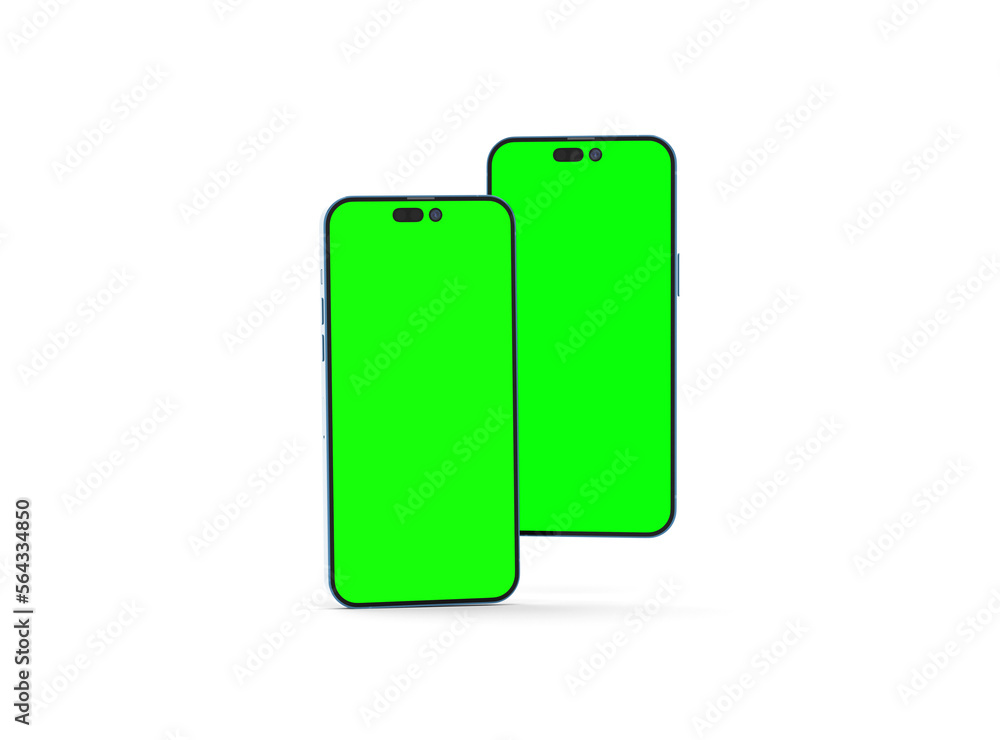 Two smartphones 14 pro max mockup for App and Website UI branding. 2 Phones in front and back side. 3D render Two smartphones 14 pro max mockup for App and Website UI branding. 2 Phones in front and back side. 3D render