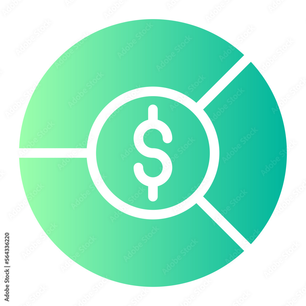 pie chart gradient icon pie chart gradient icon