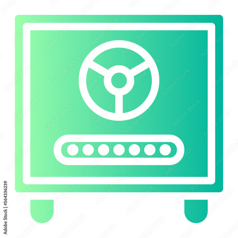 safe box gradient icon safe box gradient icon