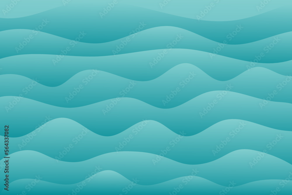 Fototapeta premium blue, turquoise background in the form of abstract waves