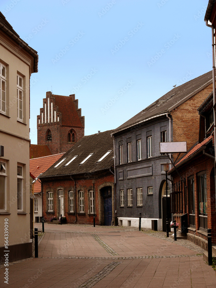 Straße in Vordingborg in Dänemark