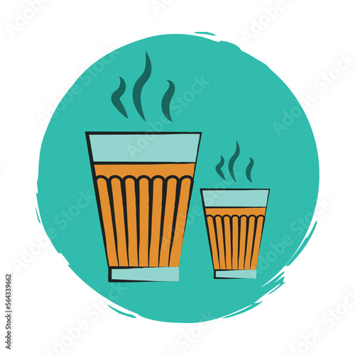 Tea also known chai, chaya vector Illustration Indian Street Food