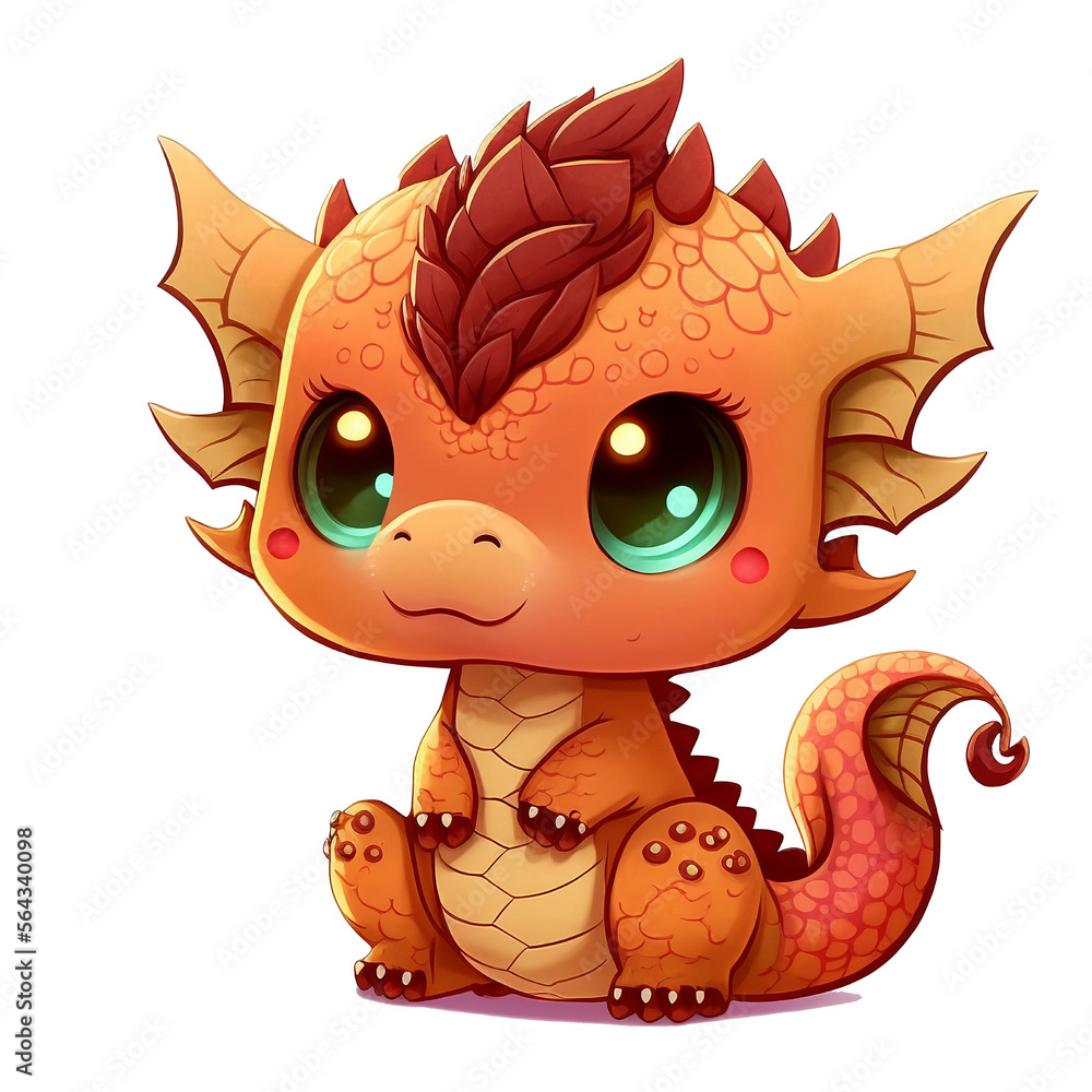 Chibi Dragon - Chibi Dragon - Magnet | TeePublic