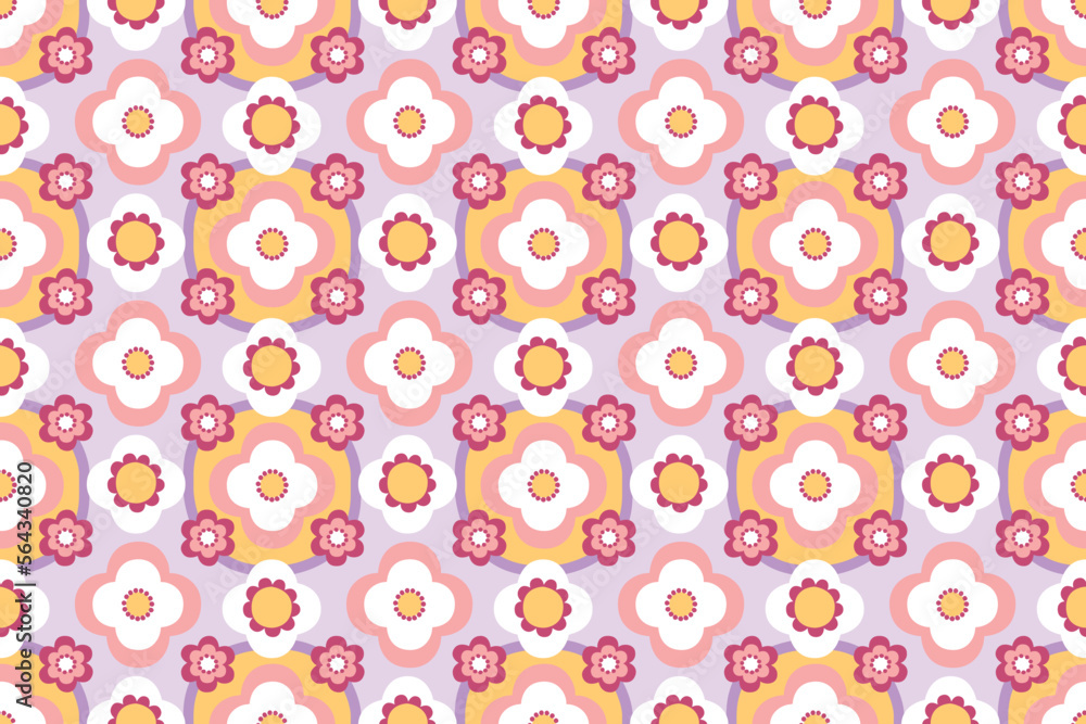 COLORFUL FLORAL SEAMLESS PATTERN IN EDITABLE FILE