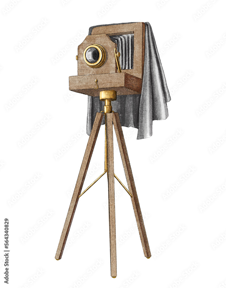 Sketch Of Photographic Camera On Tripod Icon Over White Background Vector  Illustration Royalty Free SVG Cliparts Vectors And Stock Illustration  Image 98448422
