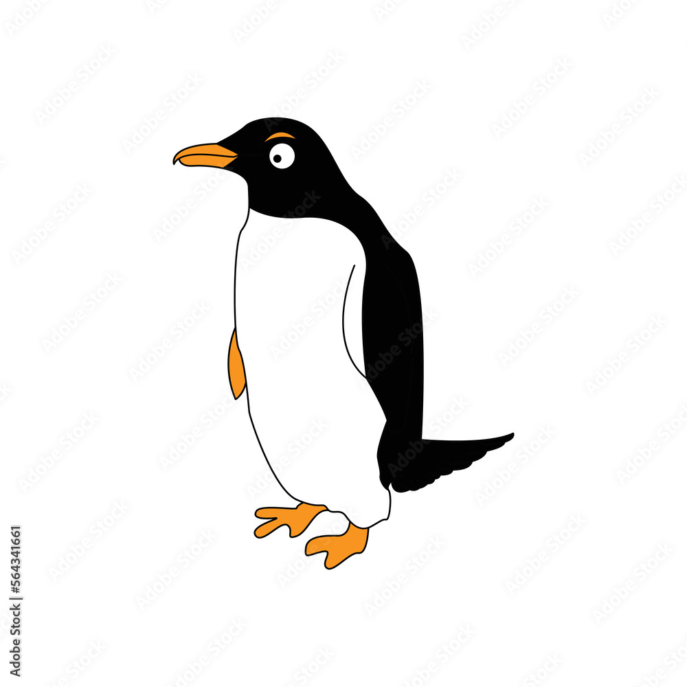 Obraz premium Penguin Vector outline
