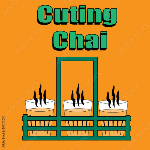 mumbai cutting chai illustration
