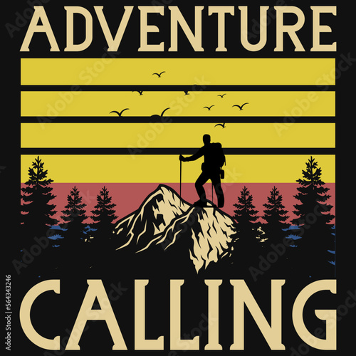 Mountain hiking adventures tshirt design 