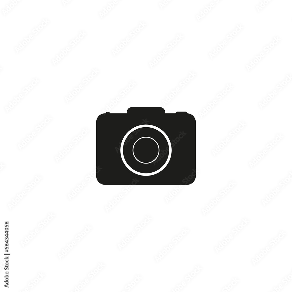 Photo camera vector icon on white background