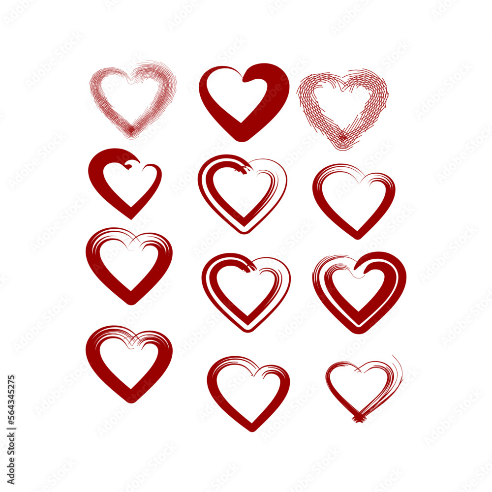 heart collection vector design icon heart collection vector design icon