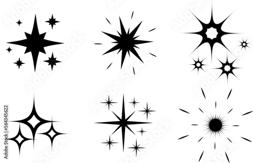 Star icon. Sky, Xmas, favorite and night icons set. Vector illustration