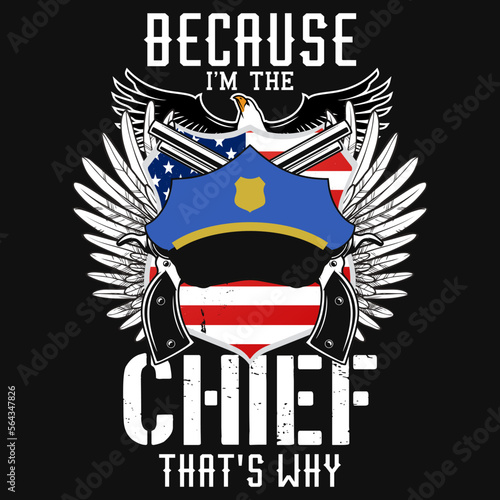 Police chiefs graphic tshirt design 