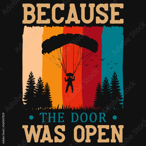 Skydiving graphic tshirt design 