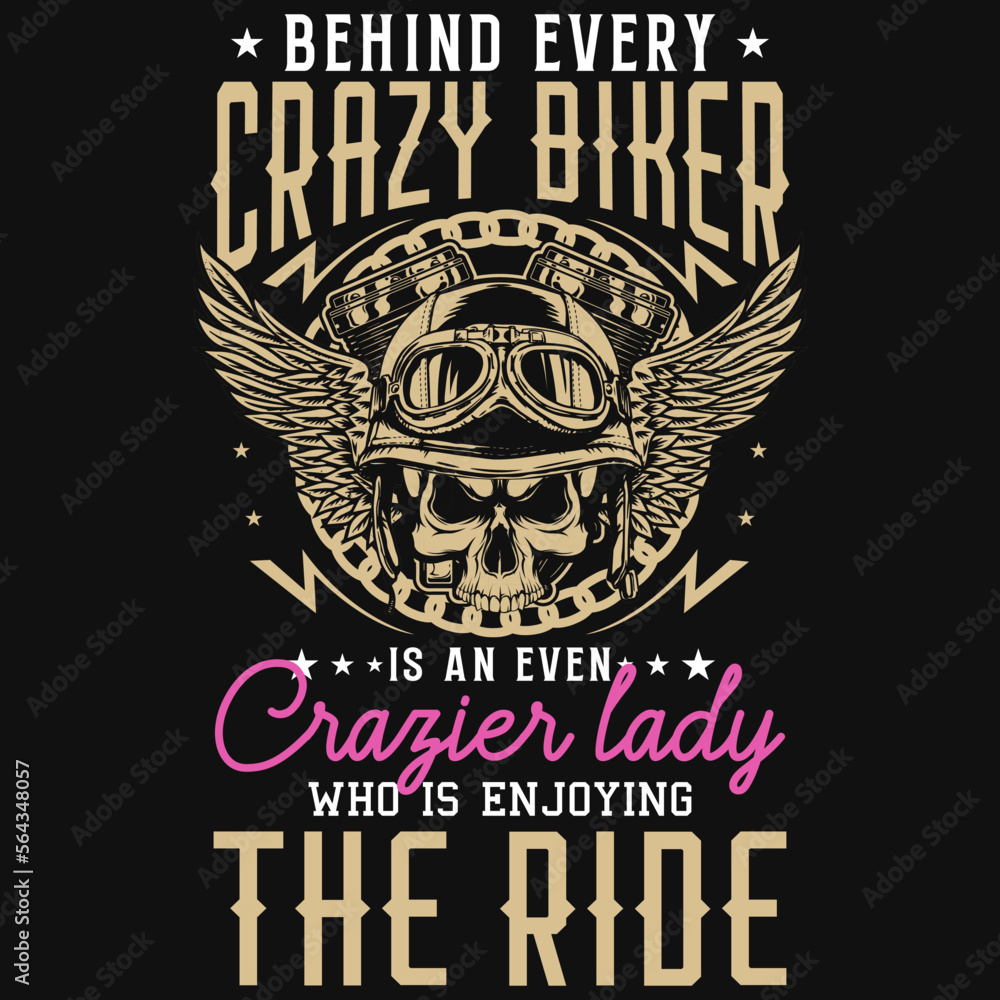 Crazy biker tshirt design 