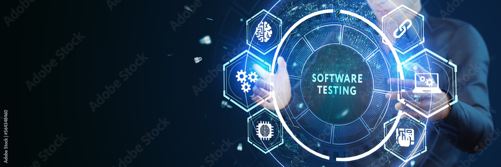 Inscription SOFTWARE TESTING on the virtual display. Business, modern technology, internet and networking concept. Inscription SOFTWARE TESTING on the virtual display. Business, modern technology, internet and networking concept.
