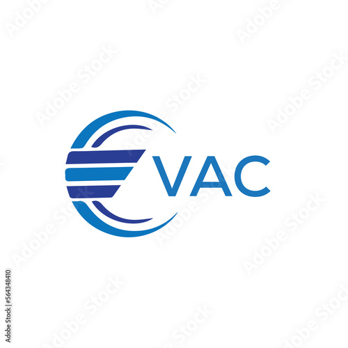 VAC letter logo. VAC blue image on white background. VAC vector logo design for entrepreneur and business. VAC best icon.	
 photo