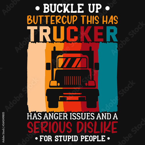 Truck driving graphic tshirt design 