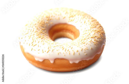Doughnuts isolated on white background. Colourful donuts over white with clipping path.