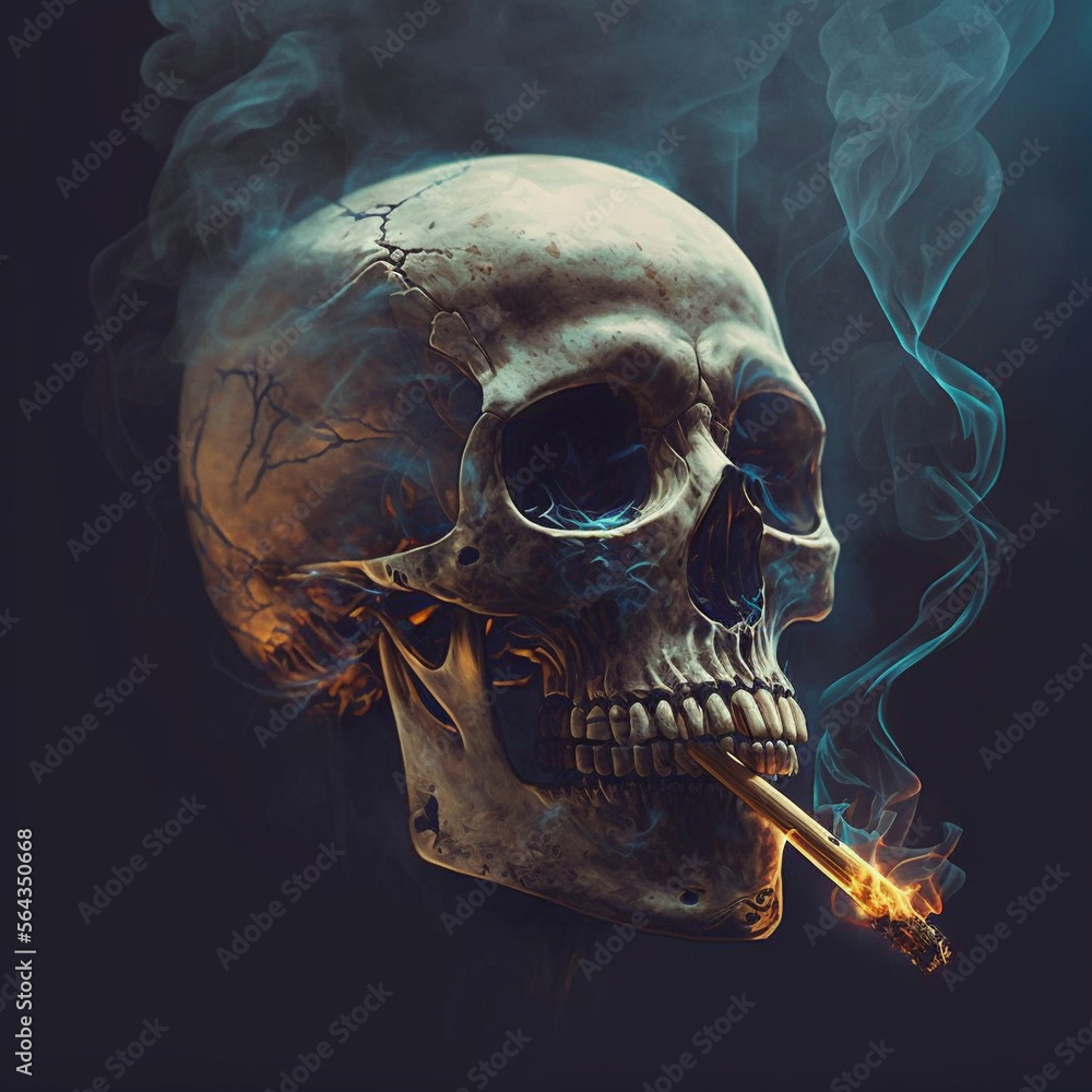 smoking skull, quit smoking, anti smoking poster smoking skull, quit smoking, anti smoking poster