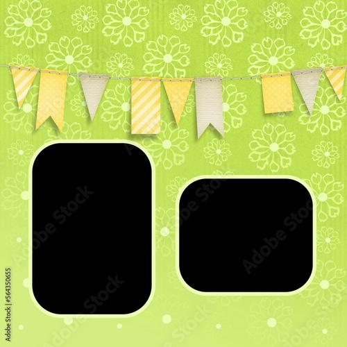 encadrement naissance vert